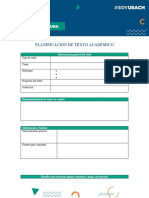 Planificación de Texto Académico