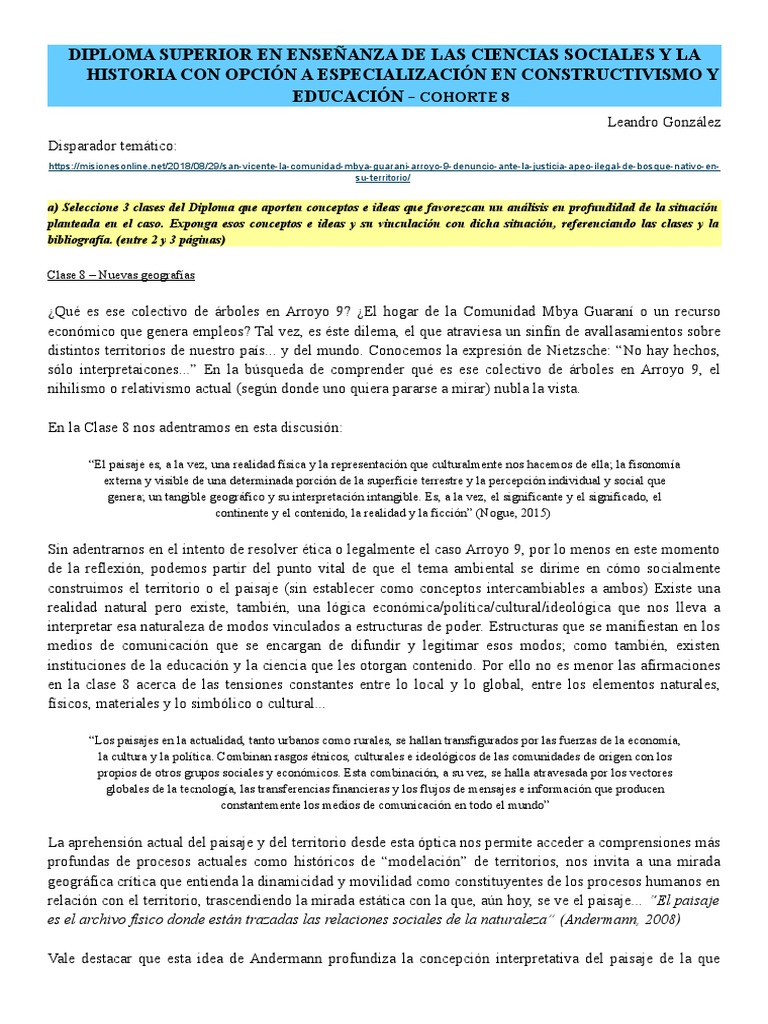 Diplomatura en La Enseñanza de Las Ciencias Sociales - Leandro González ...