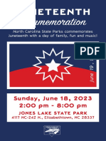 Juneteenth Presentation Booklet For Commemoration at Jones Lake State Park