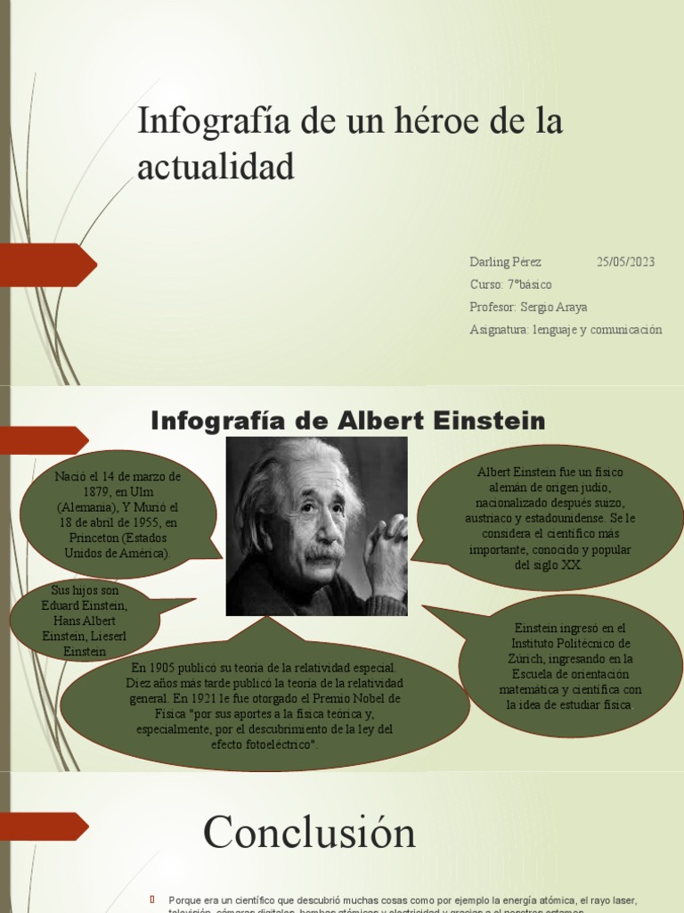 Infografía sobre Albert Einstein | PDF | Albert Einstein | Física