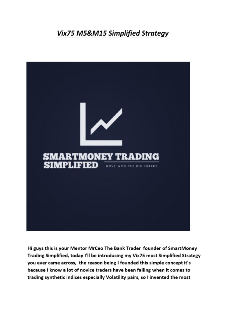 Vix75 M5&M15 Simplified Trading Guide | PDF | Moving Average | Prices