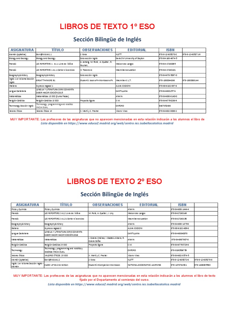 Libros De Texto Eso Bilingue Ingles 21 22 2 PDF