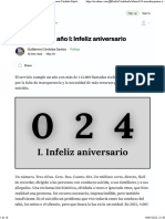 Teléfono 024, Año I Infeliz Aniversari