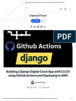 Building a Django Digital Clock App with CI_CD using GitHub Actions and Deploying to AWS