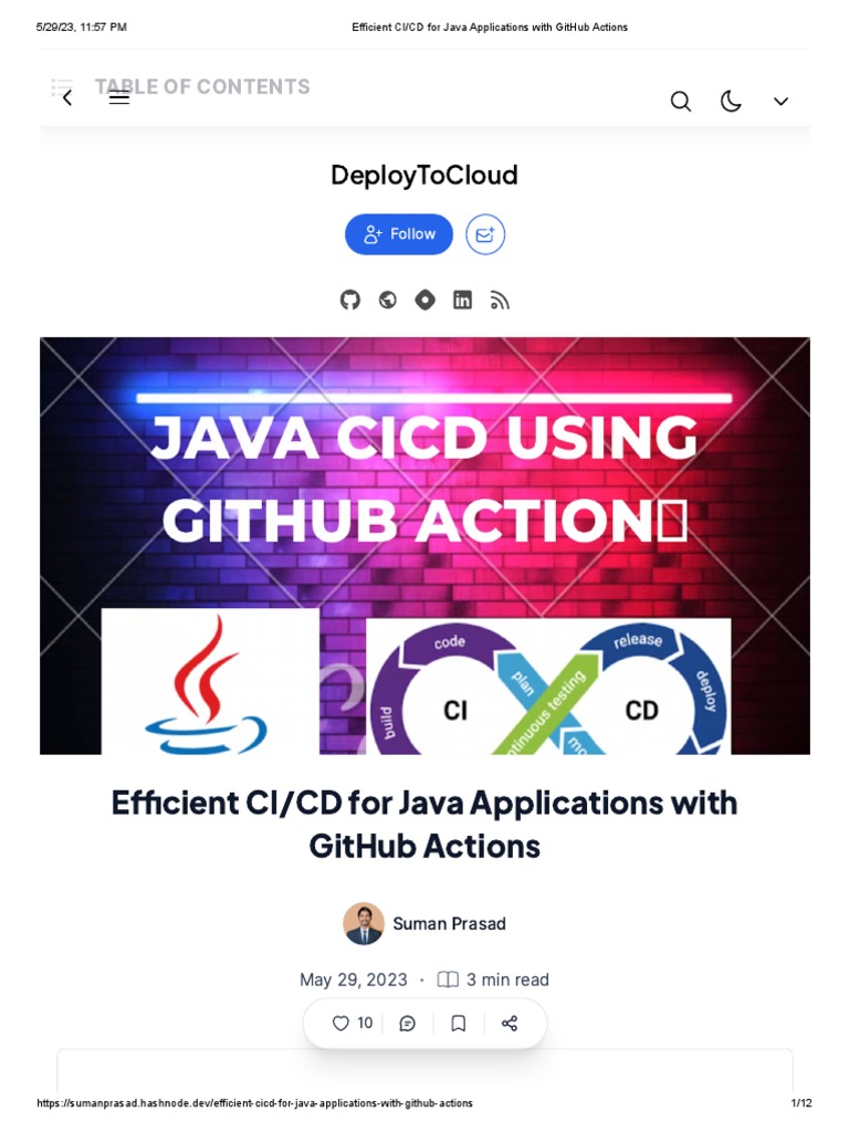 Efficient CI - CD For Java Applications With GitHub Actions | PDF ...