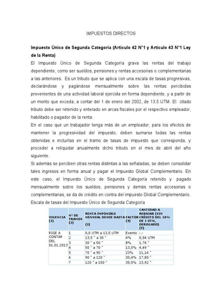 Guía de Impuestos a la Renta Chile | PDF | Impuestos | Impuesto sobre ...