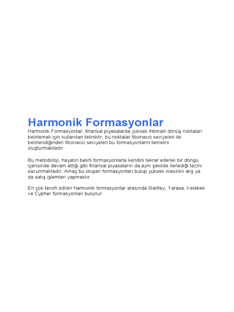 Harmonic Formasyonlar PDF
