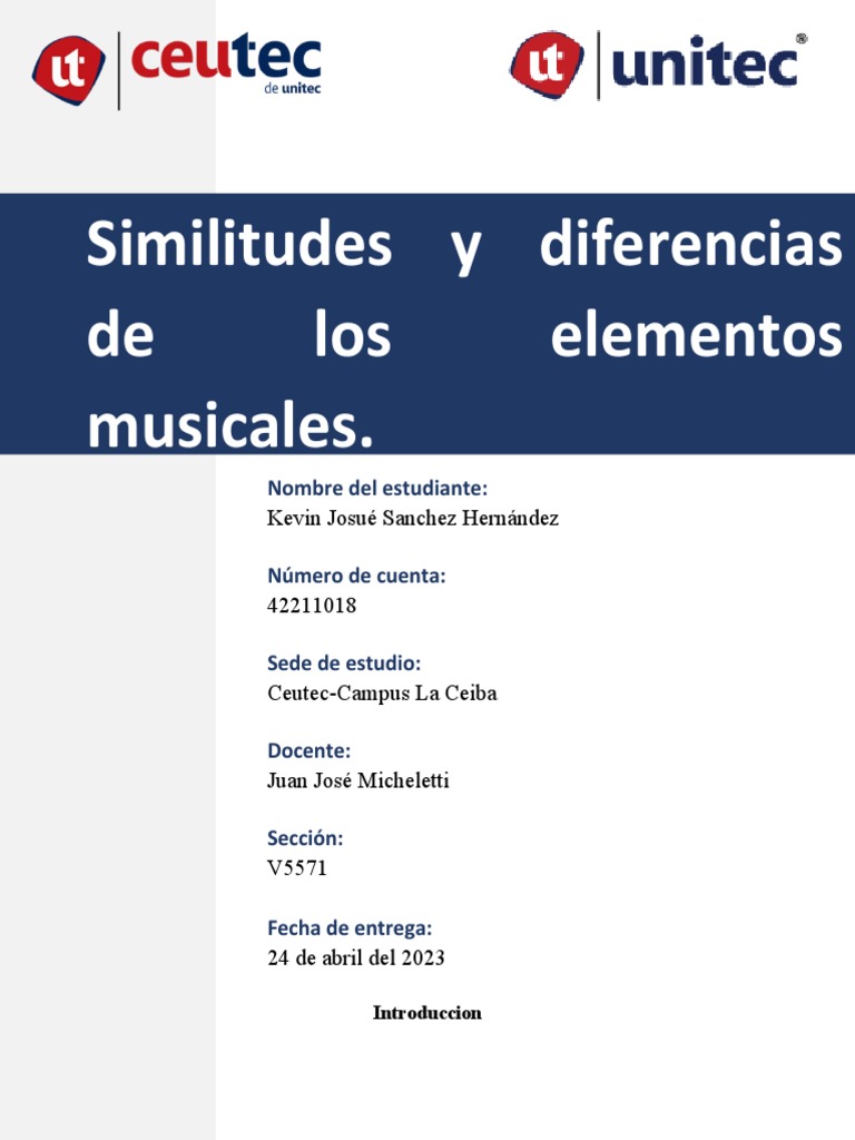 Elementos Musicales: Ritmo, Melodía y Armonía | PDF | Armonía | Ritmo