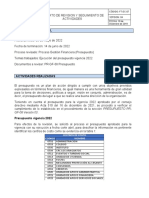 FT-EC-07 Informe Preliminar - Revisión Presupuesto - RESPUESTA