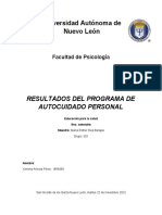 Resultados Del Programa de Autocuidado Personal