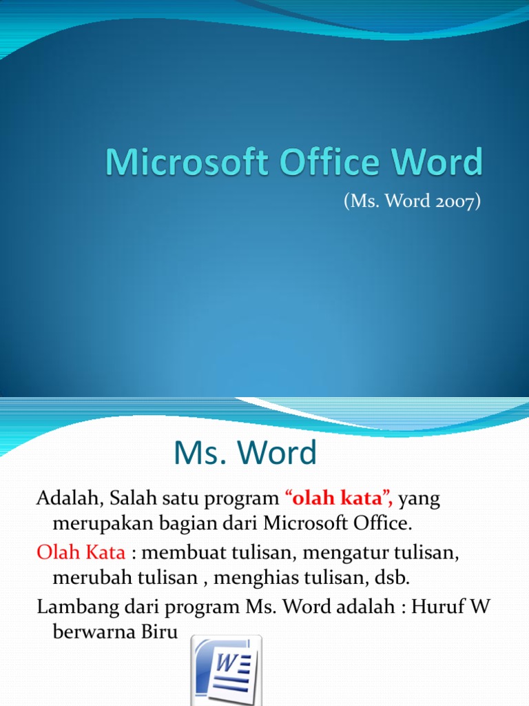 Panduan Menggunakan Ms. Word 2007 | PDF | Karier & Perkembangan