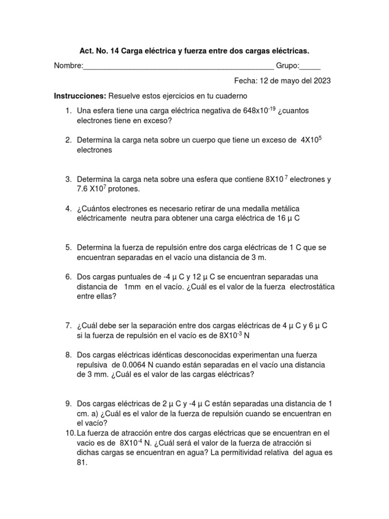 Act 14 Carga Electrica PDF