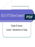 ELG 5372 Error Control Coding