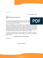 Carta de Presentacion A Project Management Engineers S.A