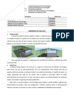 Memória de Cálculo - Treliça - Estruturas Isostáticas e Hiperestáticas