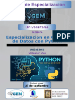 Broschure Python Septiembre Promoción