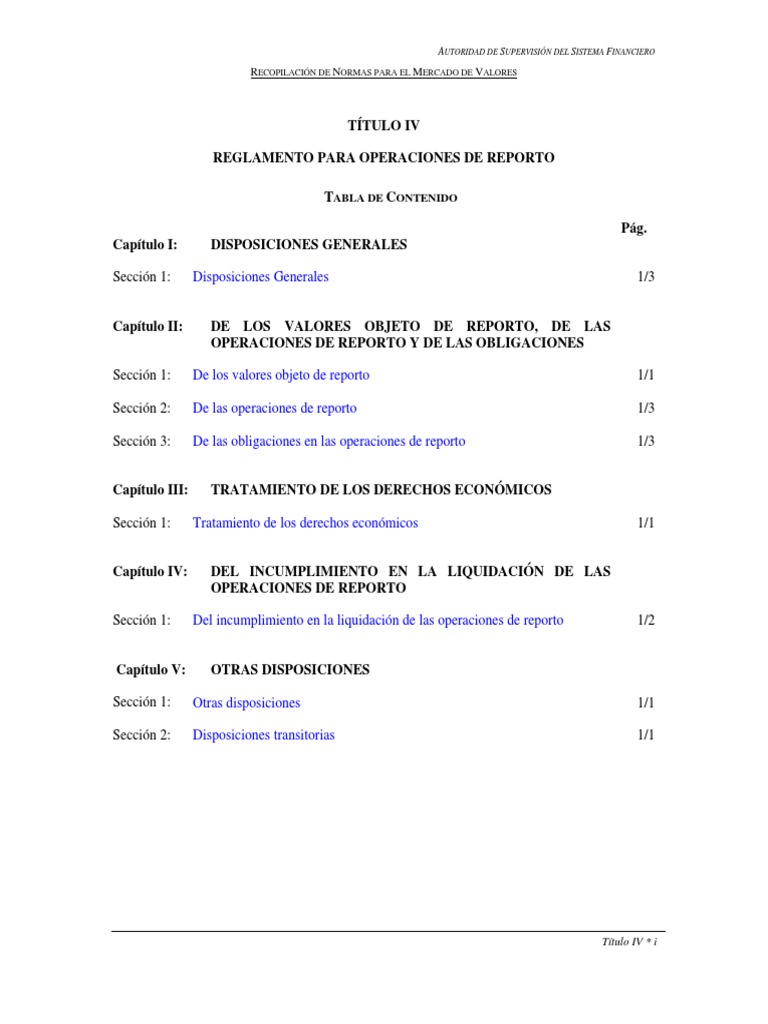 Reglamento de Operaciones de Reporto-1 | PDF | Bolsa de Valores | Bolsa