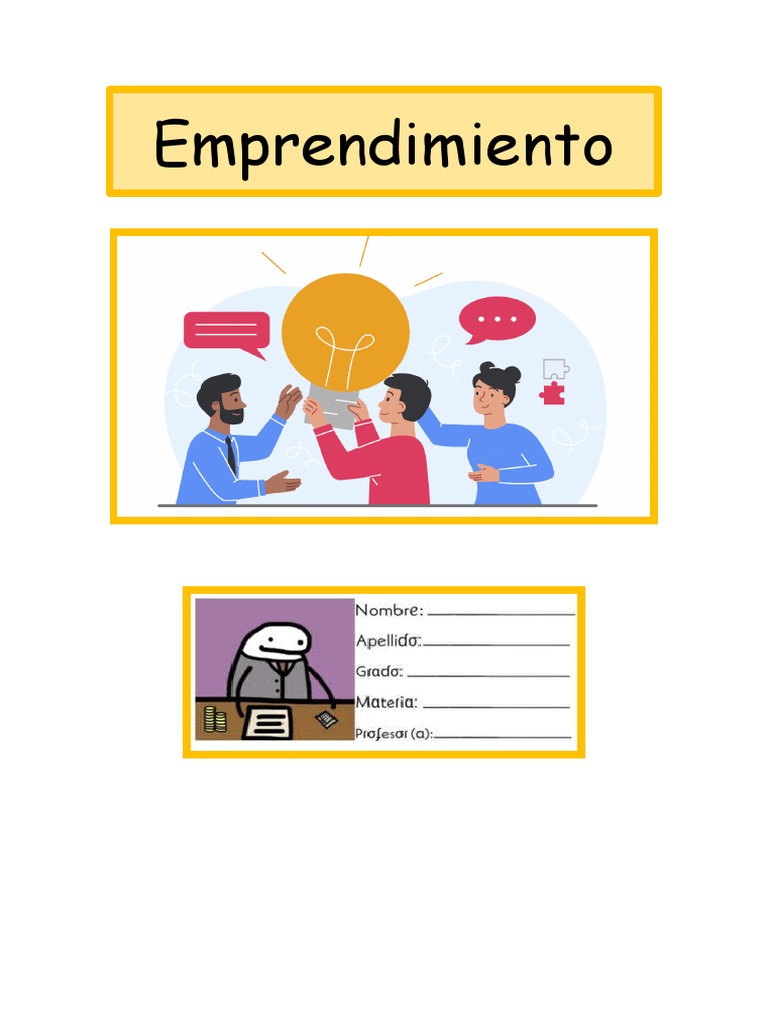 Portada de Emprendimiento (Cuaderno) | PDF