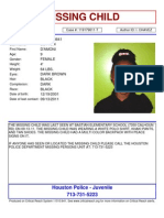 Missing child in the Houston area