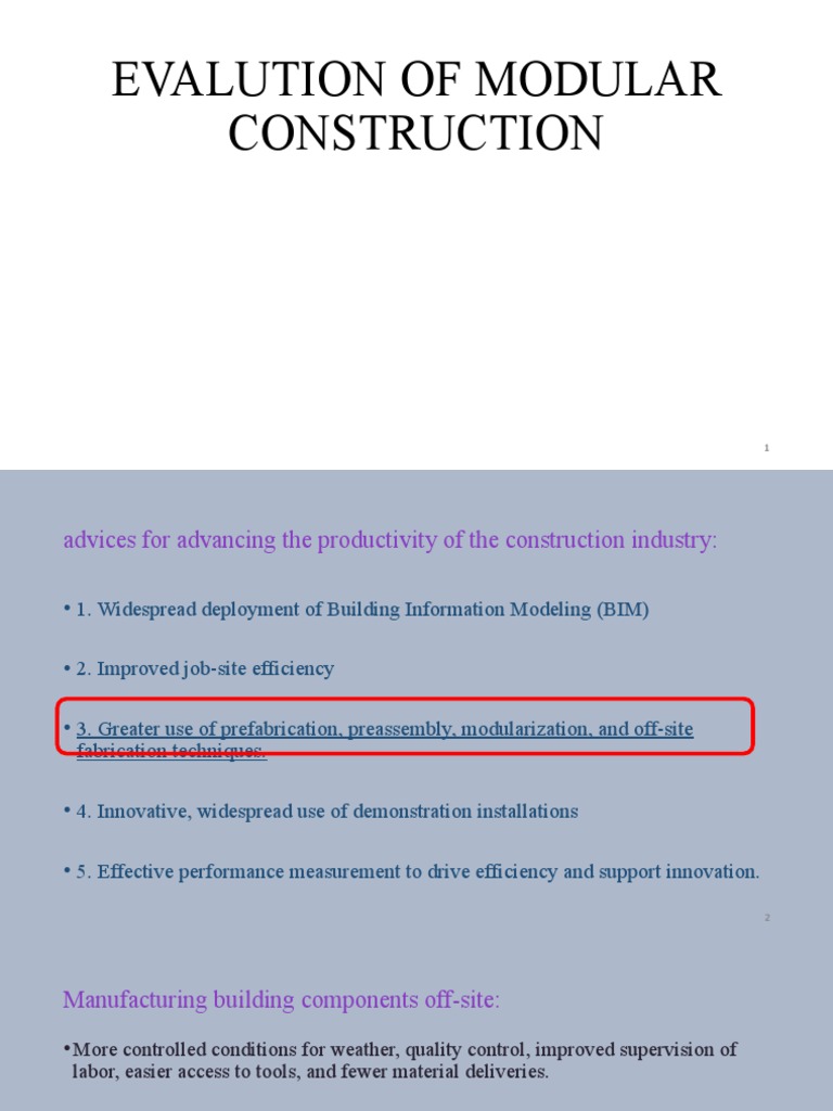 Modular Construction: Benefits and Challenges | PDF | Engineering