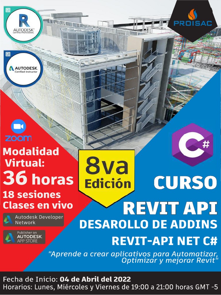 Brochure Curso Revit API PROISAC 8va Edicion - 2022 | PDF | Computers ...
