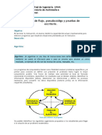 Diagramas de Flujo, Pseudocódigo y Pruebas de Escritori