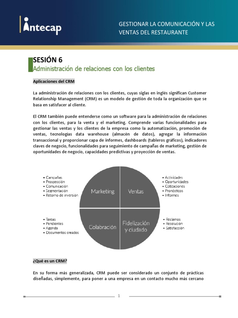 Administración de Relaciones con Clientes | PDF | Gestión de la ...