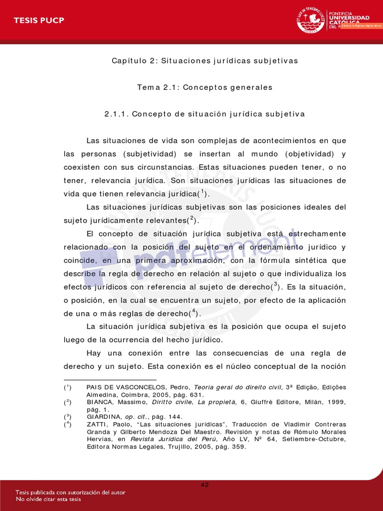 Situaciones Jurídicas Subjetivas Definidas | PDF
