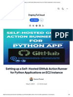 Setting Up A Self-Hosted GitHub Action Runner For Python Applications On EC2 Instance