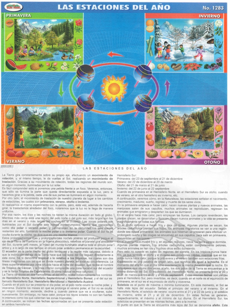 Las Estaciones Del Año Pdf