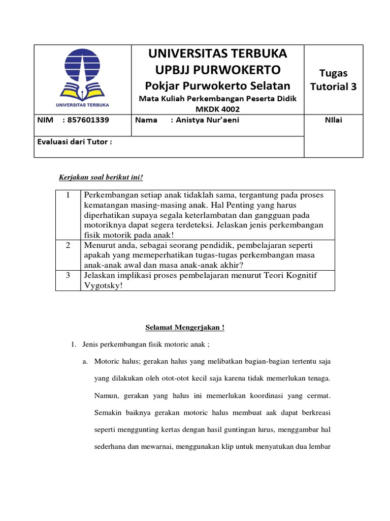 Tugas Tutorial 3 Pokjar Pursel | PDF