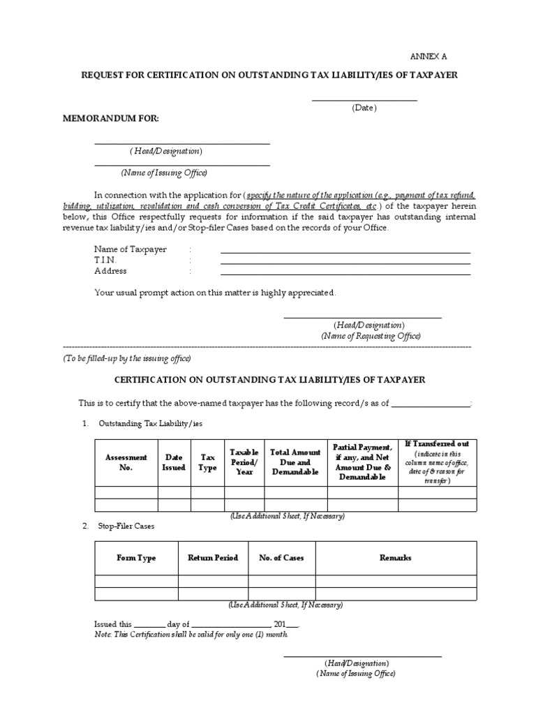 Rmo 29 2014 annex a pdf taxes taxpayer
