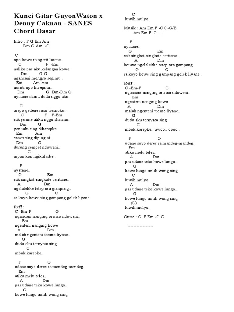 Sanes Chord 2 | PDF