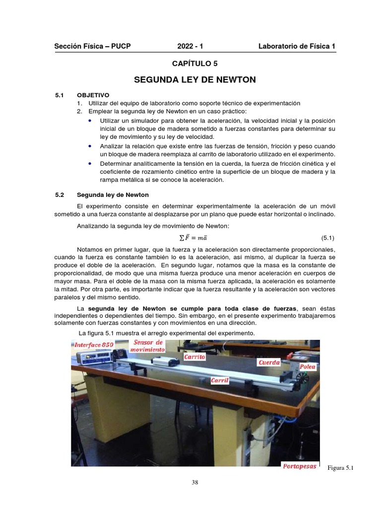 Segunda Ley de Newton | PDF