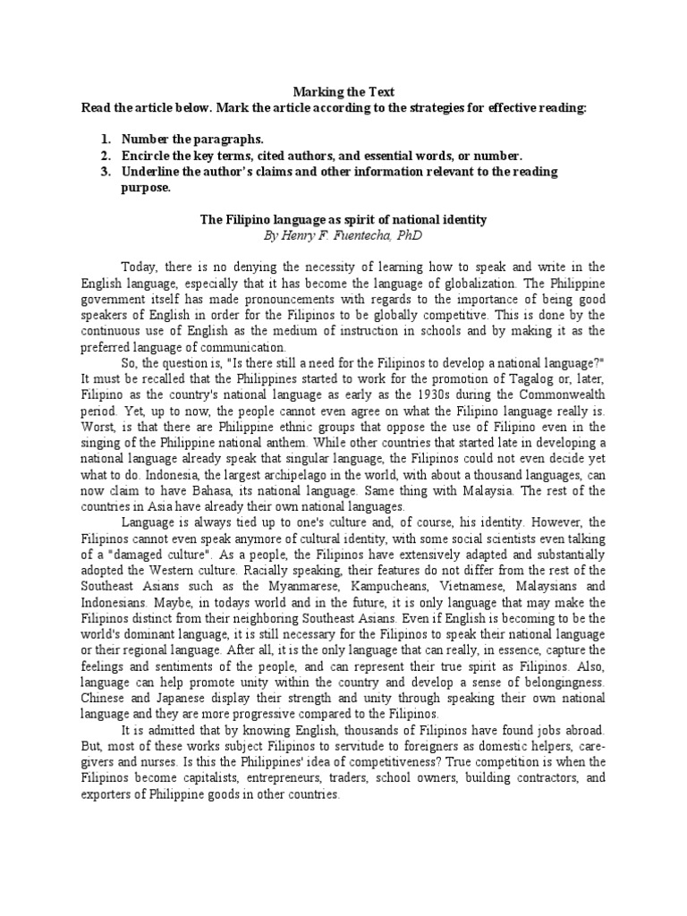 Marking The Text Reading and Writing PDF