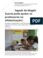 Como o Legado de Magda Soares Pode Ajudar Os Professores Na Alfabetizacao