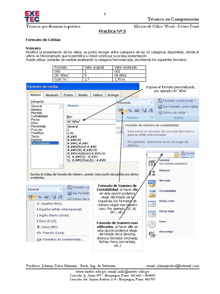 Formato de Celdas en Excel | PDF | Microsoft PowerPoint | Informática
