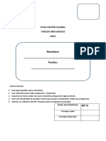 Evaluación Tercero 2021