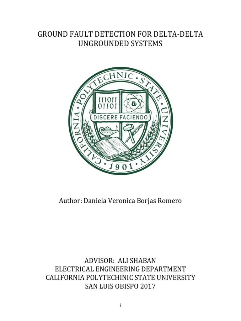 Ground Fault Detection For DeltaDelta Ungrounded Systems PDF