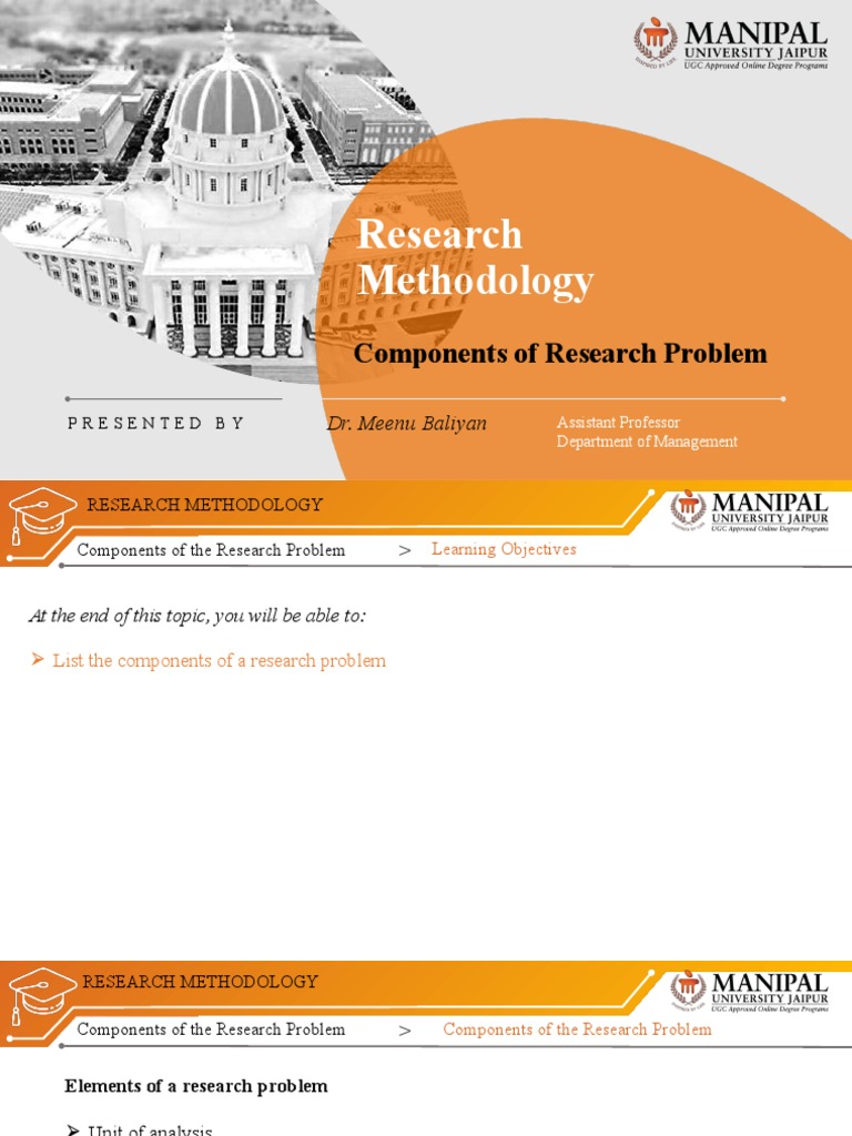 Research Methodology_2.5 Components of Research Problem | PDF