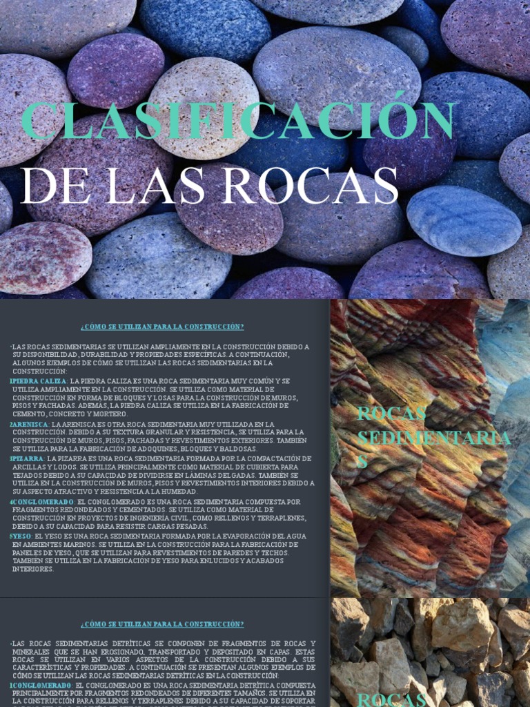 Tipos de Rocas y su Uso en Construcción | PDF | Roca clástica | Roca ígnea