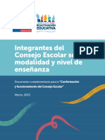 Integrantes Del Consejo Escolar Segun Modalidad y Nivel de Ensenanza VF