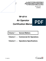 Air Operator Certification Manual - Volume 1