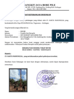 Surat Dukungan Pekerjaan - OKY BANGKIT JAYA BORE PILE