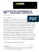 Formation de Dropshipping en PDF - Télécharger Maintenant: Sommaire