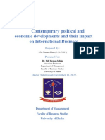 Contemporary Political and Economic Developments and Their Impact On International Business