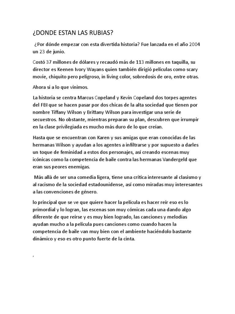 Donde Estan Las Rubias | PDF