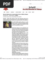 Burma’s Muslims Are Long-standing Victims of Military Regime ~ Rohingya Blogger-