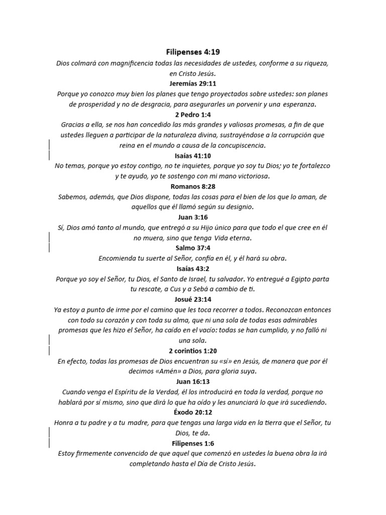 Promesas de Dios en la Biblia | PDF | Cristo (título) | Jesús