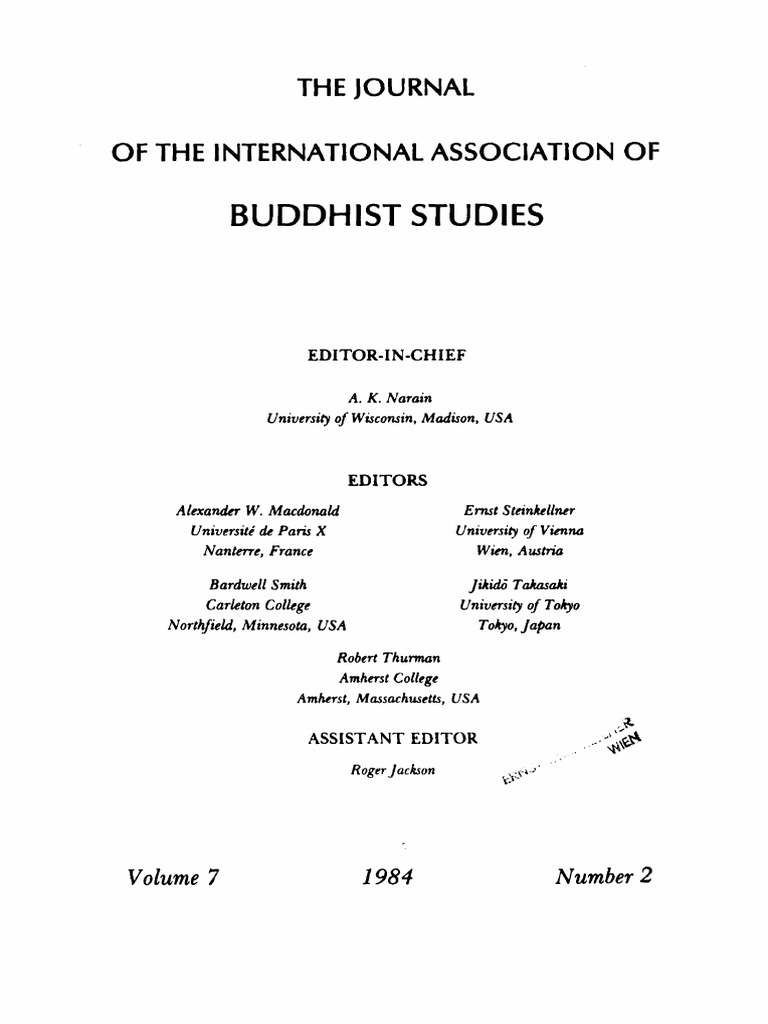 8638-Article Text-8446-1-10-20110301 | PDF | Pali | Indian Religions